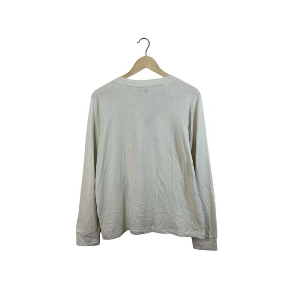 Faherty Large Cloud Cotton Henley Top Partial Button Long Sleeve Womens - Picture 3 of 15